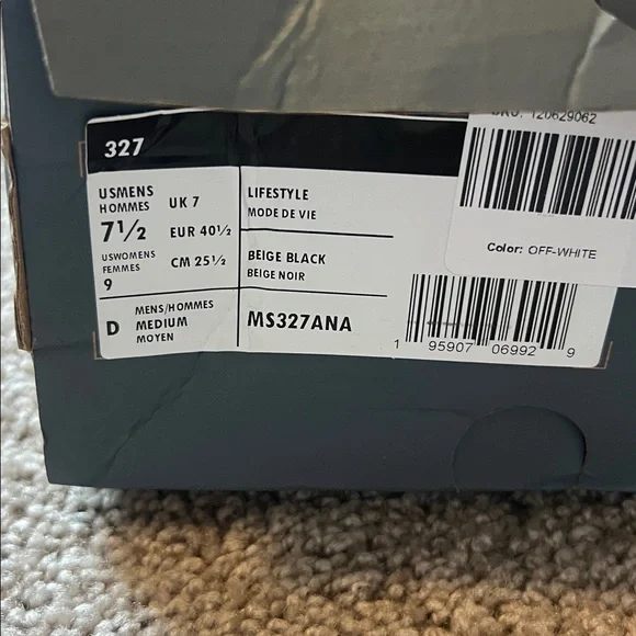 NWT New Balance 327sneakers in off white with leopard print logo. Super cute!! - Picture 4 of 7